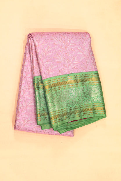 Kanchipuram Silk Brocade Pink Saree