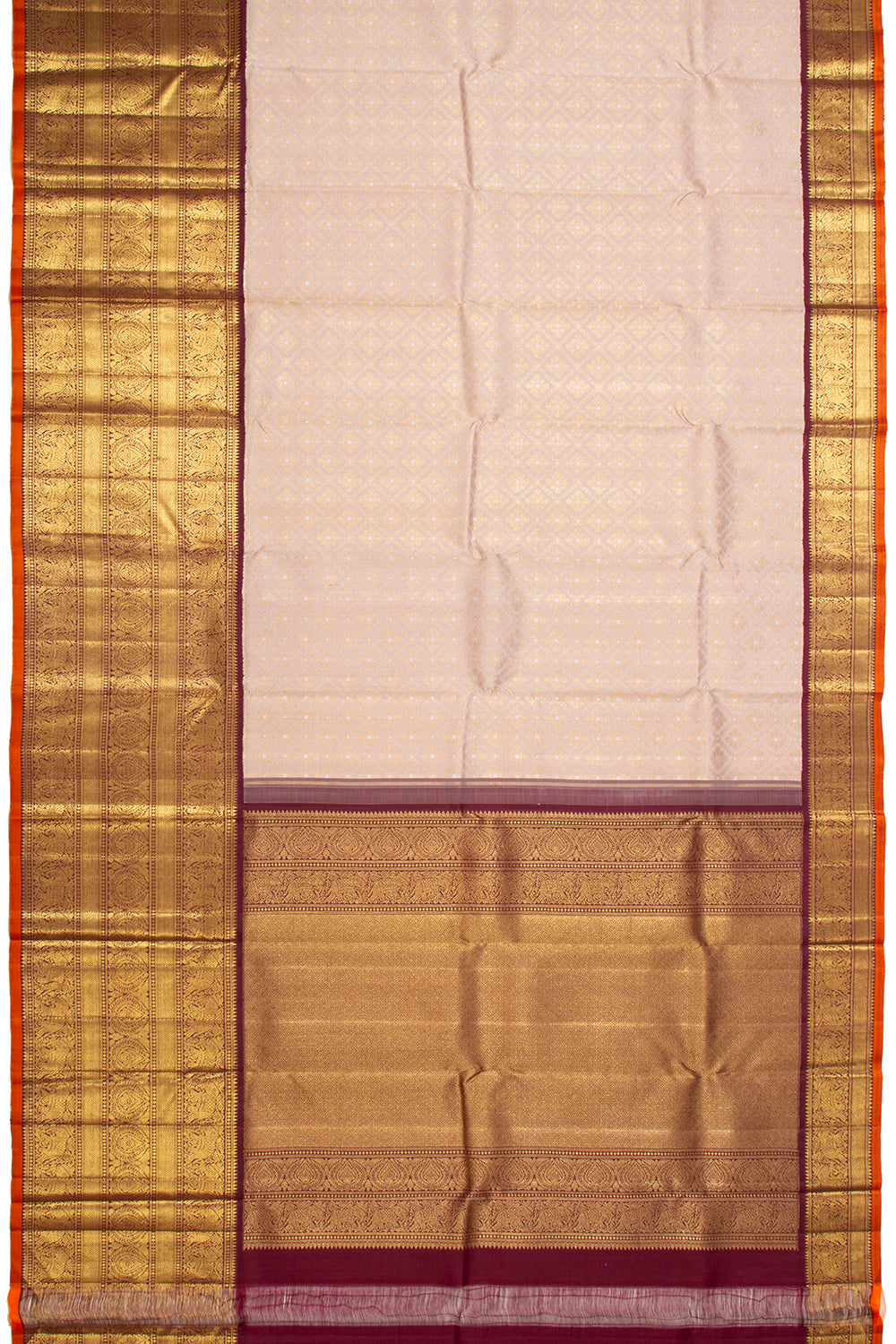 Kanchipuram Silk Brocade Baby Pink Saree
