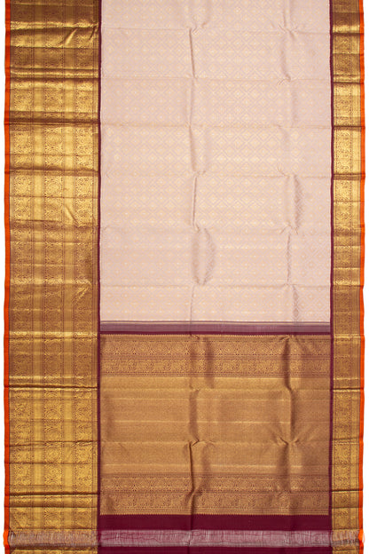 Kanchipuram Silk Brocade Baby Pink Saree