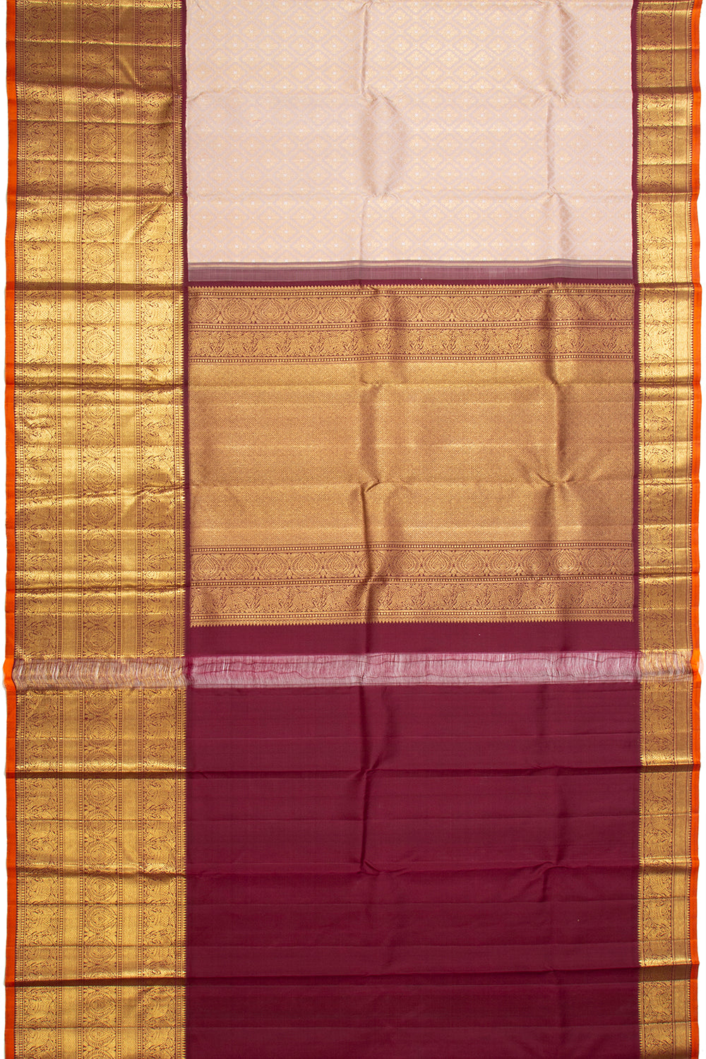 Kanchipuram Silk Brocade Baby Pink Saree