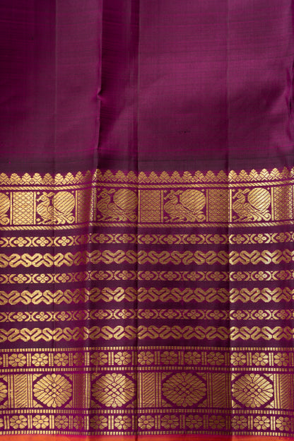 Kanchipuram Silk Checks And Butta Yellow Saree
