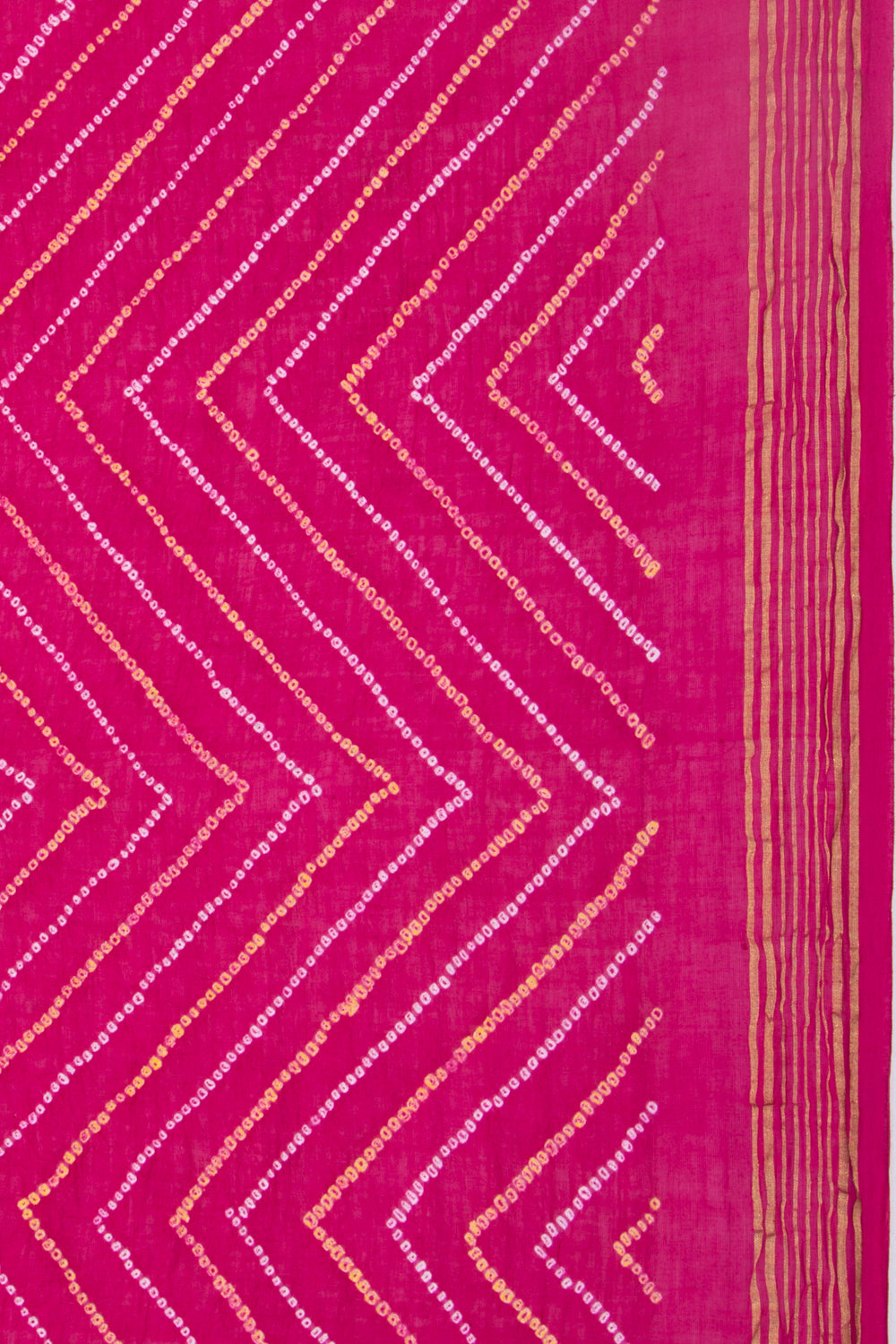 Chiniya Silk Bandhani Pink Saree