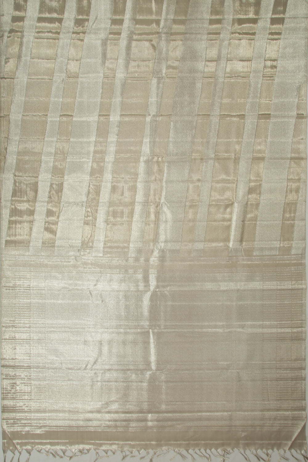 Kanchipuram Silk Tissue Silver Saree