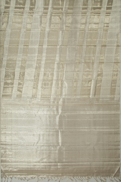 Kanchipuram Silk Tissue Silver Saree