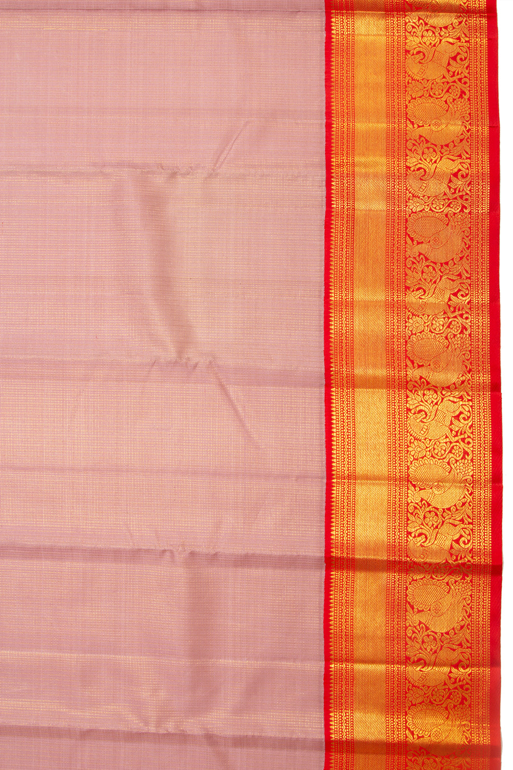 Kanchipuram Silk Brocade Lilac Saree