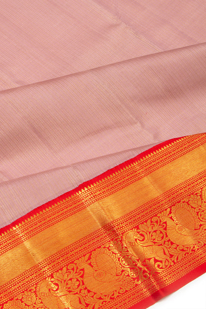 Kanchipuram Silk Brocade Lilac Saree
