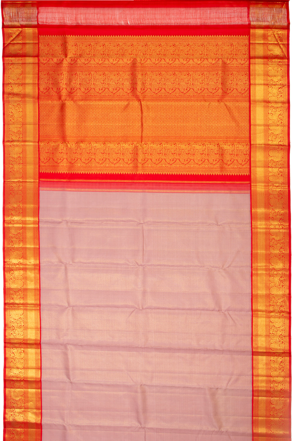 Kanchipuram Silk Brocade Lilac Saree