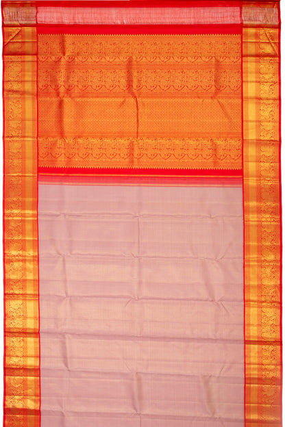 Kanchipuram Silk Brocade Lilac Saree
