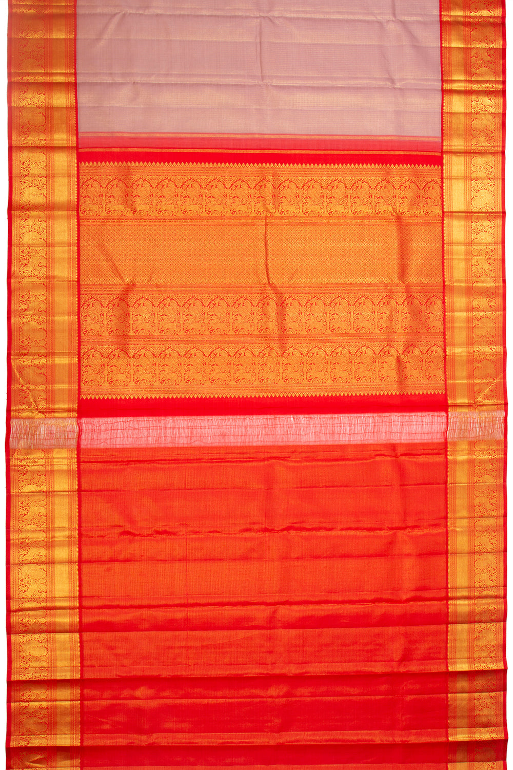 Kanchipuram Silk Brocade Lilac Saree