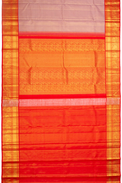 Kanchipuram Silk Brocade Lilac Saree