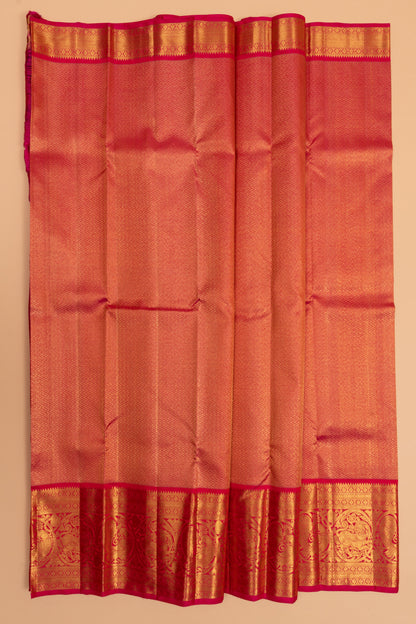 Kanchipuram Silk Brocade Red Saree