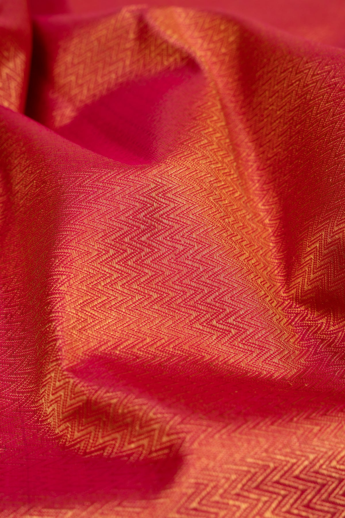 Kanchipuram Silk Brocade Red Saree