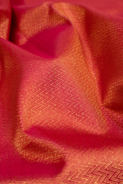 Kanchipuram Silk Brocade Red Saree