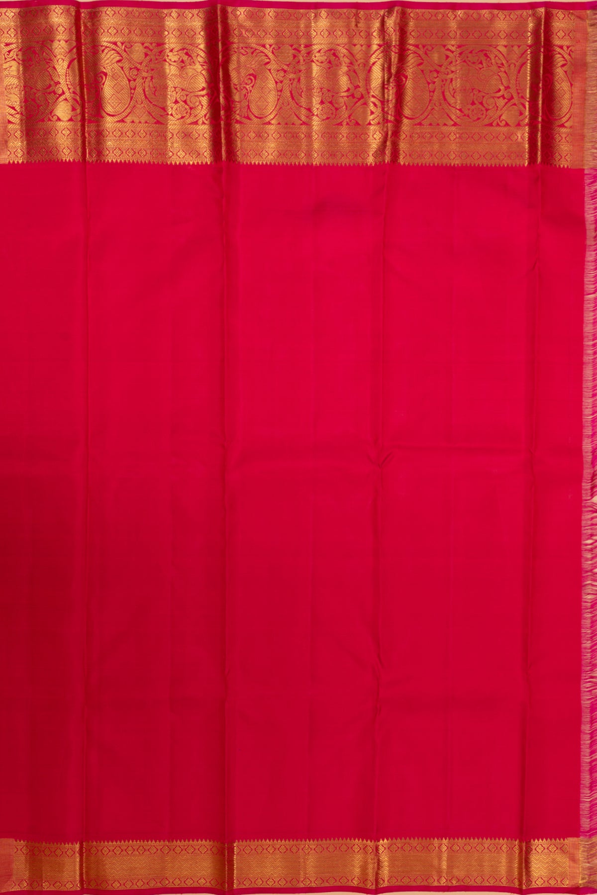 Kanchipuram Silk Brocade Red Saree