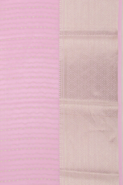 Binny Silk Brocade Baby Pink Saree