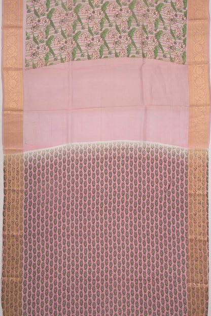 Organza Floral Printed Lavender Saree