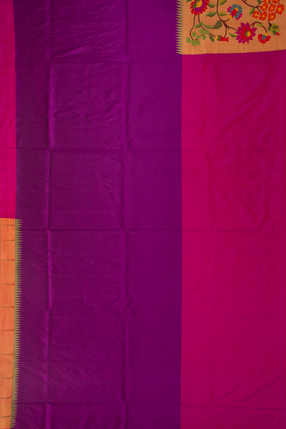Paithani Silk Butta Purple Saree