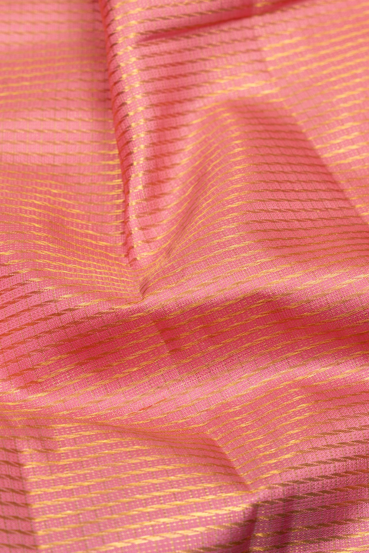 Kanchipuram Silk Horizontal Lines Baby Pink Saree