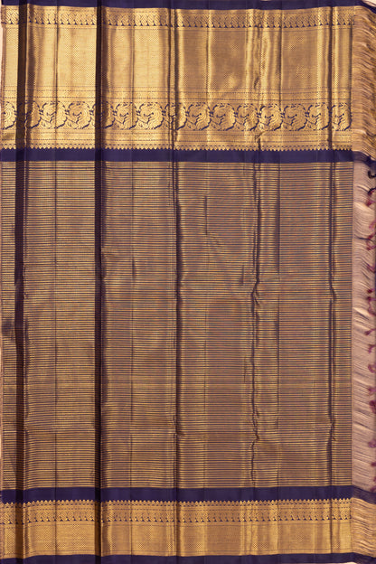 Kanchipuram Silk Horizontal Lines Baby Pink Saree