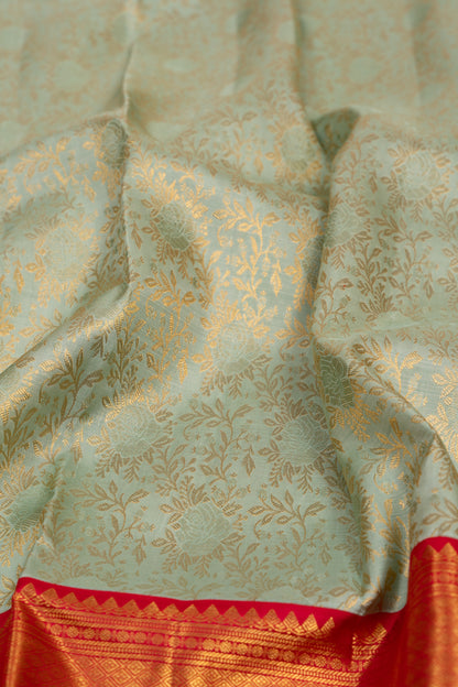 Kanchipuram Silk Brocade Blue Saree