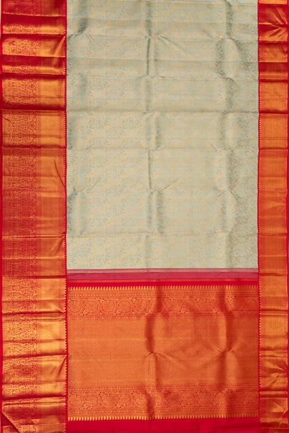 Kanchipuram Silk Brocade Blue Saree