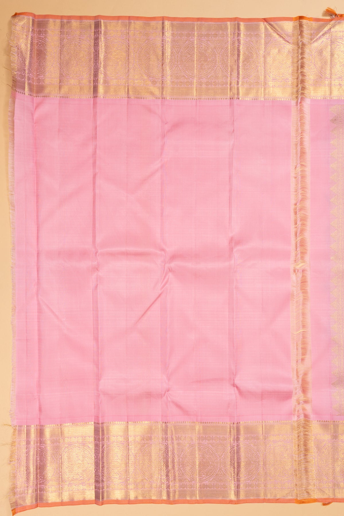 Kanchipuram Silk Checks And Butta Mehendi Green Saree