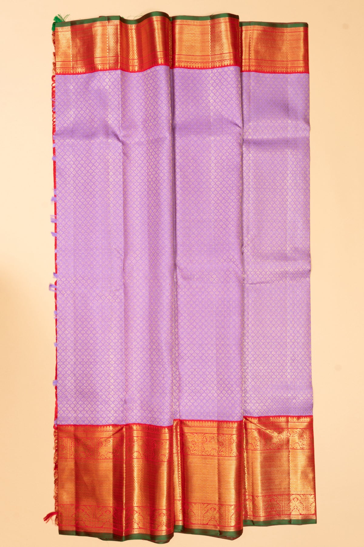 Kanchipuram Silk Brocade Lavender Saree