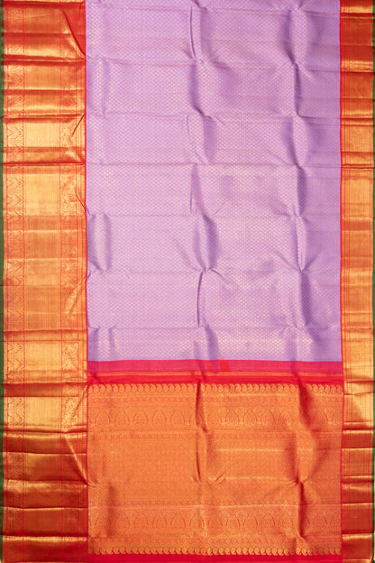 Kanchipuram Silk Brocade Lavender Saree