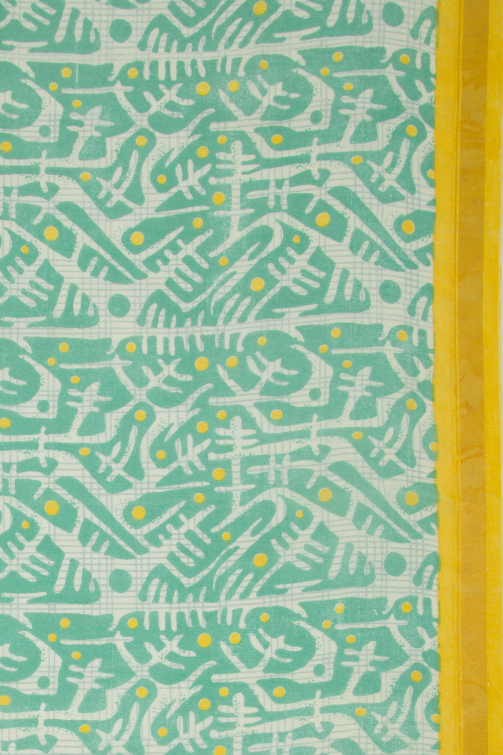 Chanderi Silk Printed Green Saree