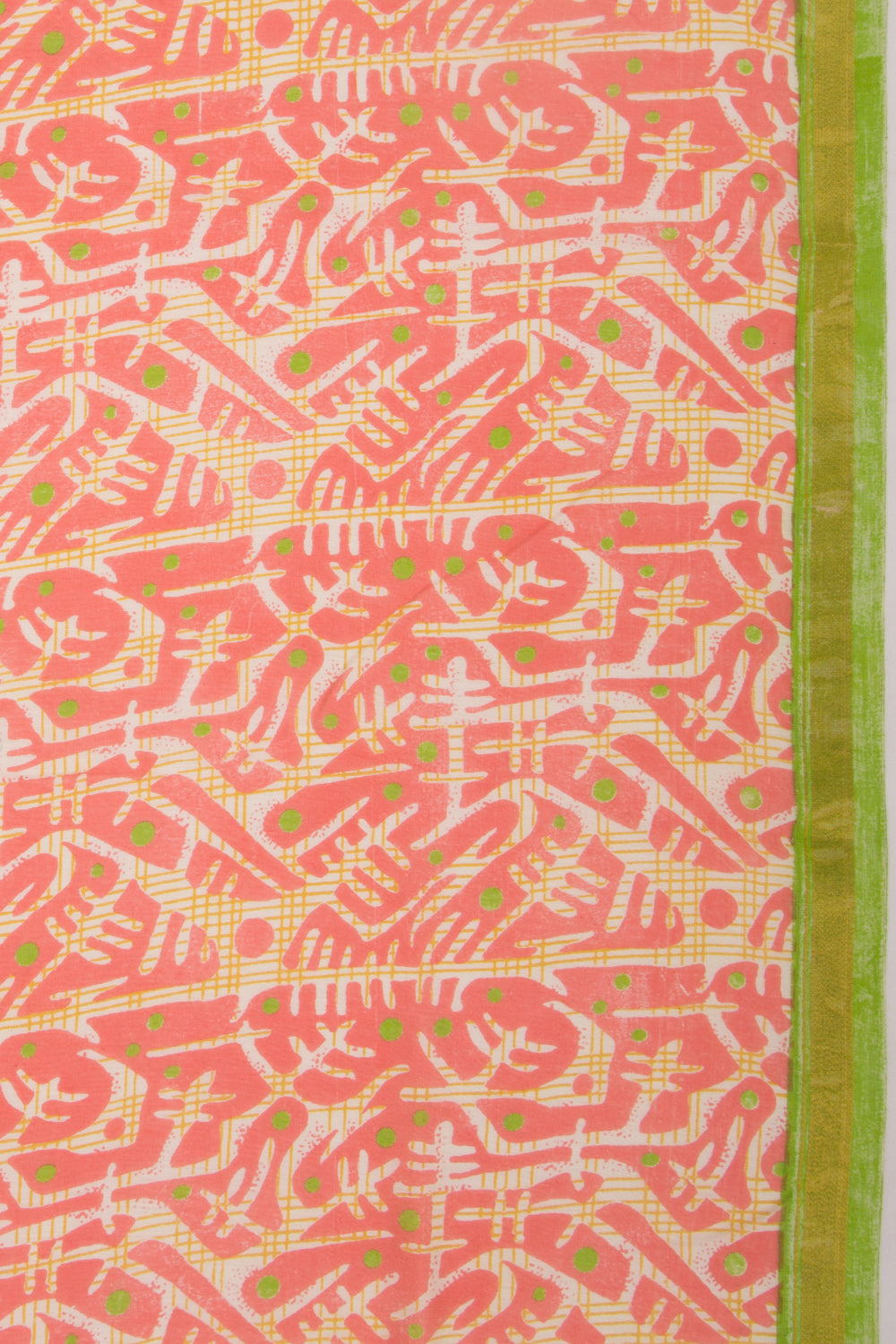 Chanderi Silk Printed Peach Saree