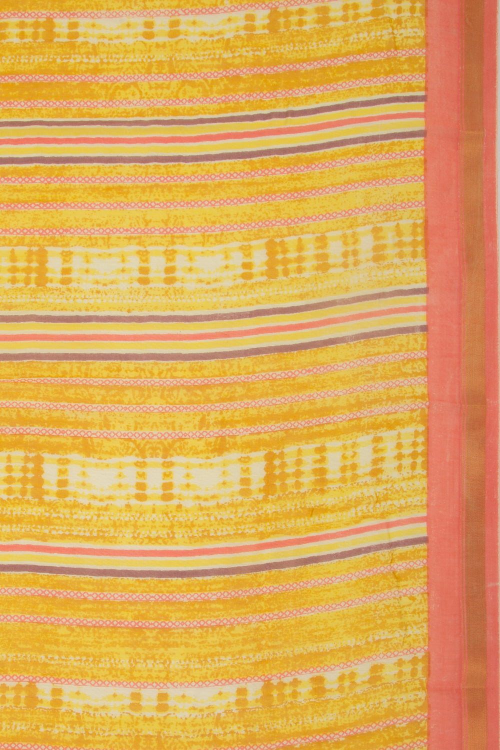 Chanderi Silk Printed Yellow Saree
