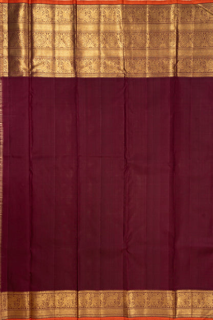 Kanchipuram Silk Brocade Yellow Saree