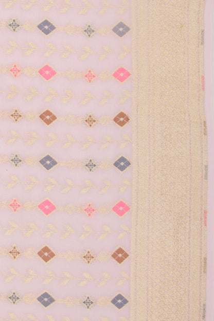 Banarasi Georgette Brocade Baby Pink Saree