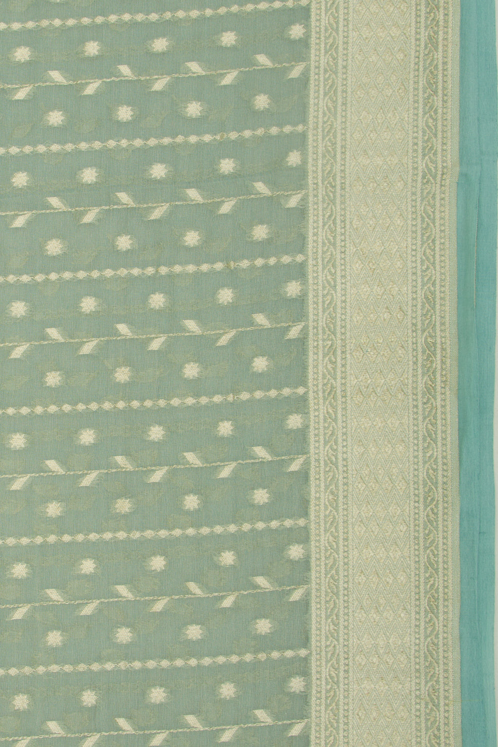 Banarasi Georgette Tissue Brocade Green Saree