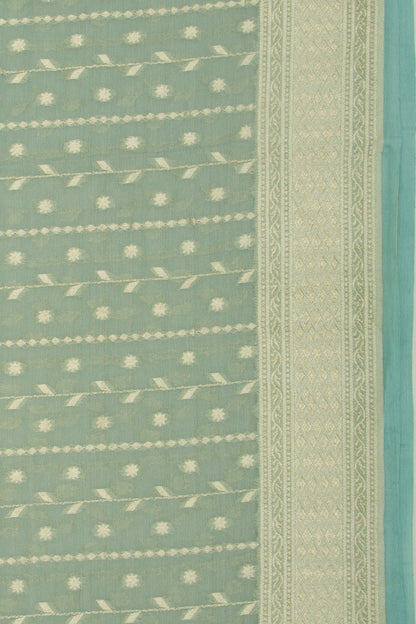 Banarasi Georgette Tissue Brocade Green Saree