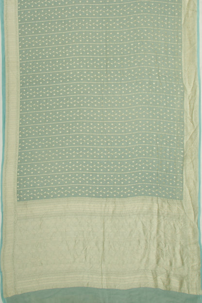 Banarasi Georgette Tissue Brocade Green Saree