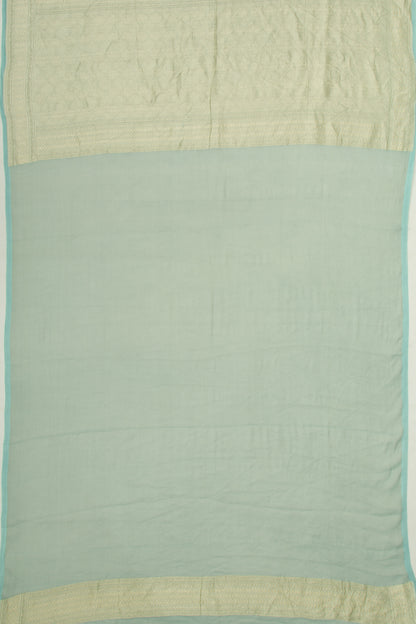 Banarasi Georgette Tissue Brocade Green Saree