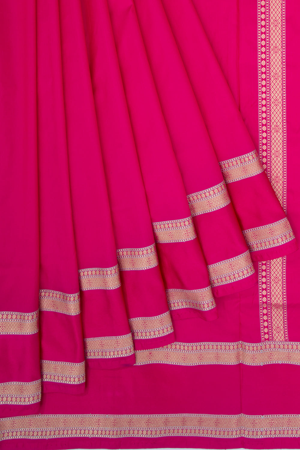 Banarasi Silk Plain Pink Saree