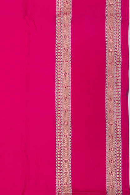 Banarasi Silk Plain Pink Saree