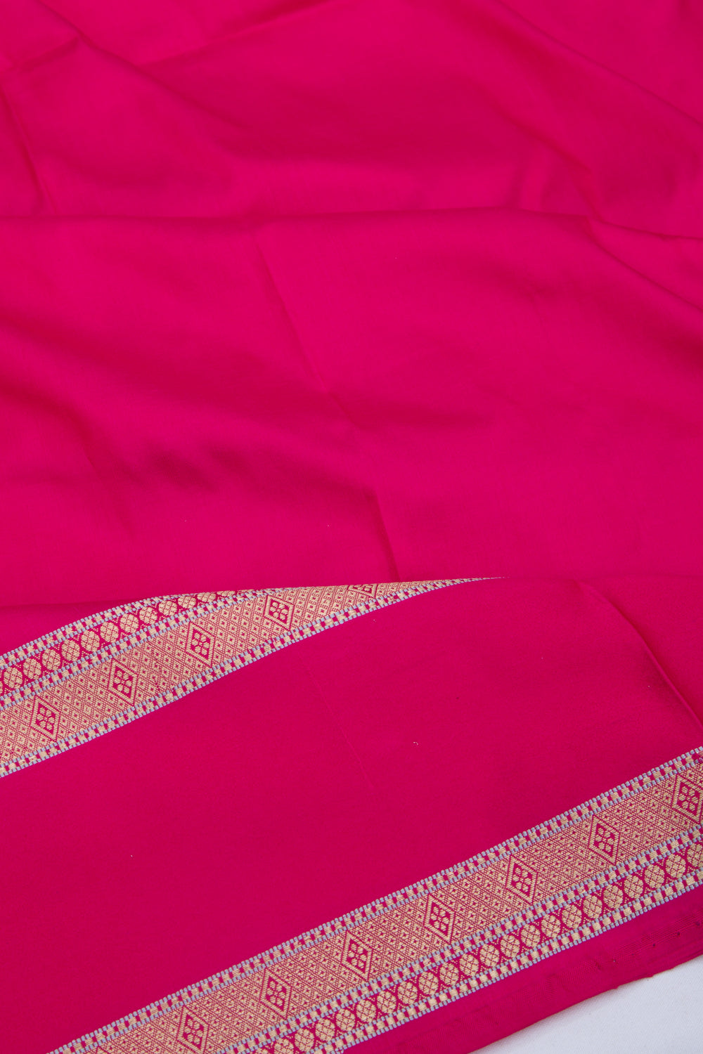 Banarasi Silk Plain Pink Saree