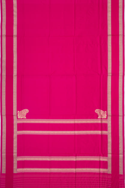 Banarasi Silk Plain Pink Saree