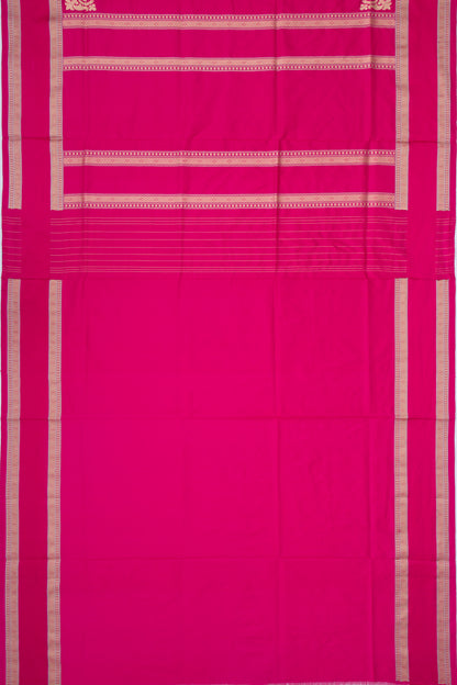 Banarasi Silk Plain Pink Saree