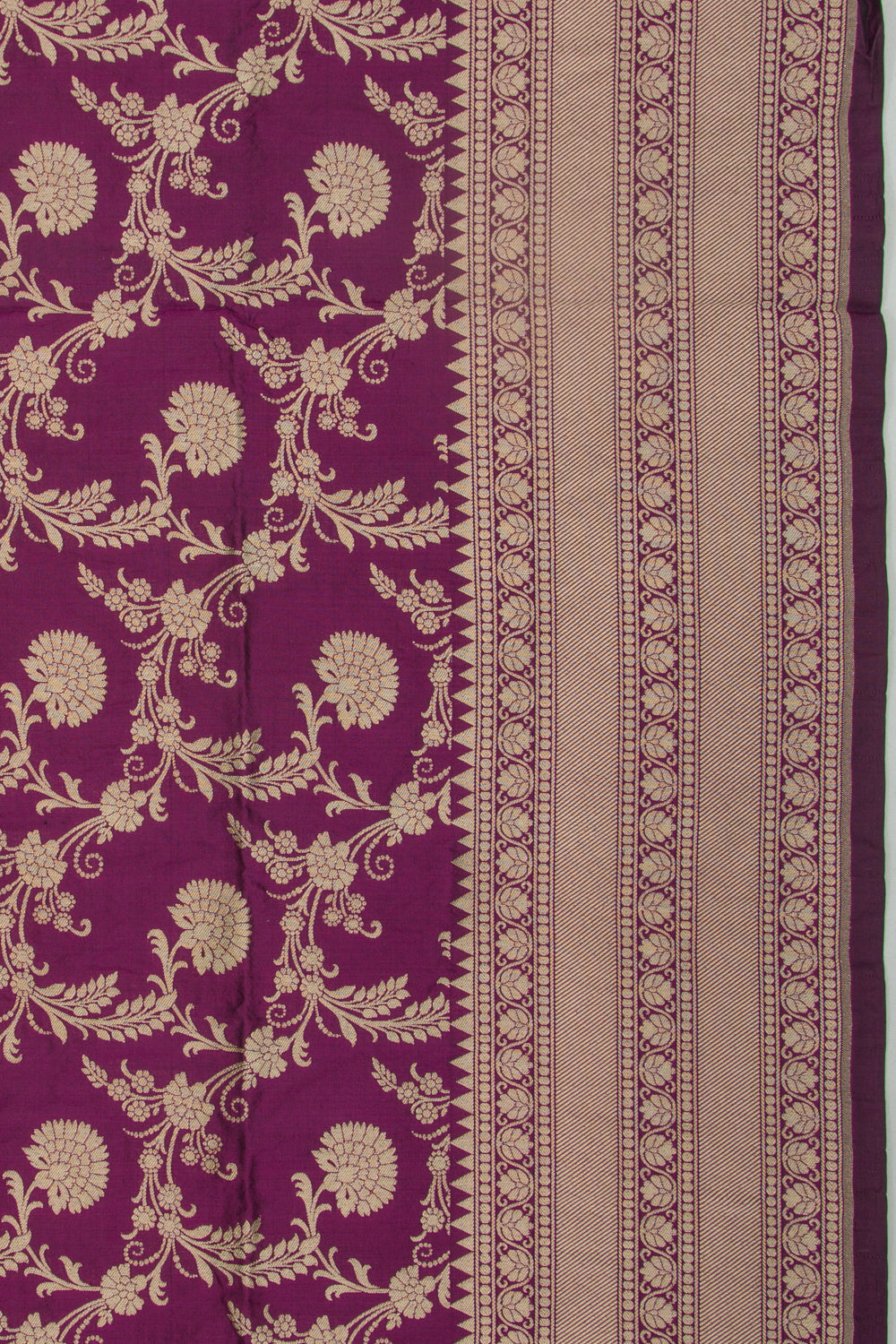 Banarasi Silk Jaal Purple Saree