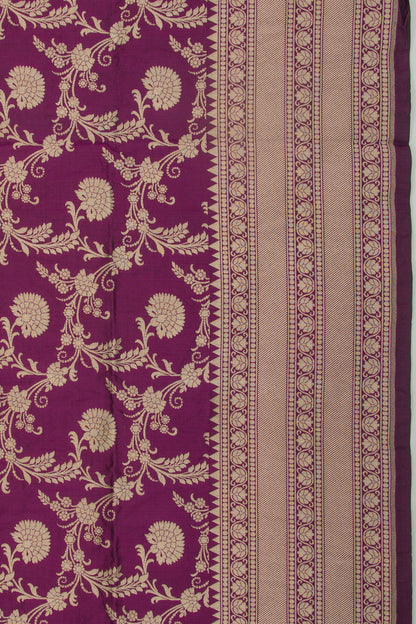 Banarasi Silk Jaal Purple Saree