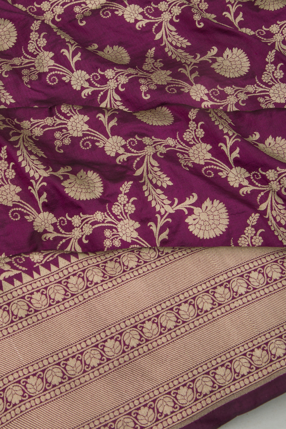 Banarasi Silk Jaal Purple Saree