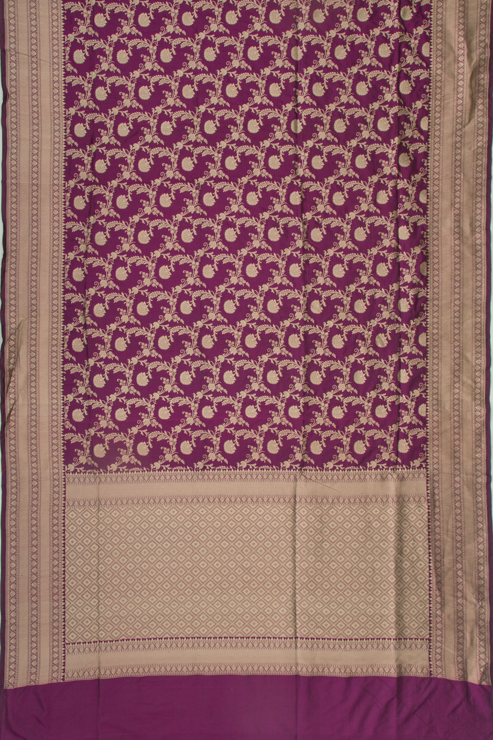 Banarasi Silk Jaal Purple Saree
