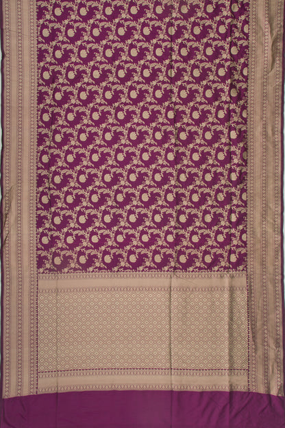 Banarasi Silk Jaal Purple Saree