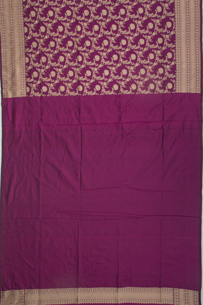 Banarasi Silk Jaal Purple Saree