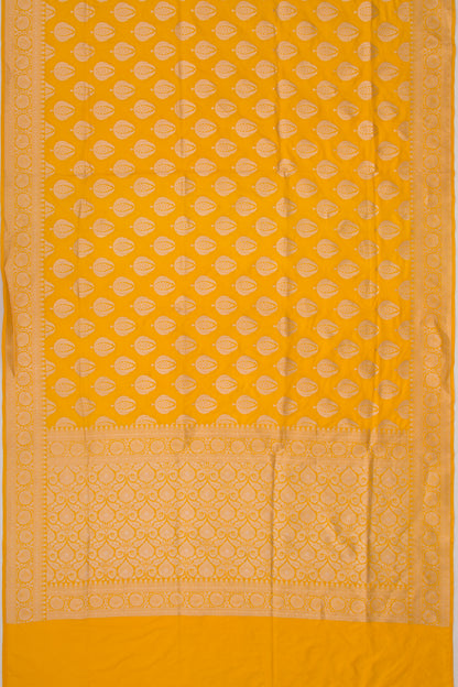 Banarasi Silk Butta Yellow Saree