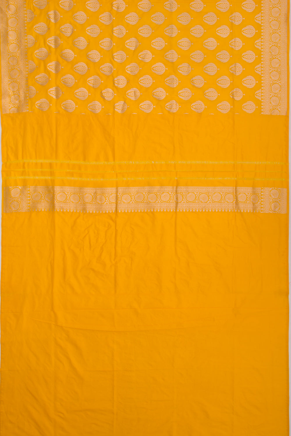 Banarasi Silk Butta Yellow Saree